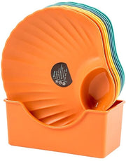 Piatto creativo per snack - Ruimtebesparend - Oranje - Ideale per patatine e salse - Perfetto per feste e aperitivi - Valido anche per eventi