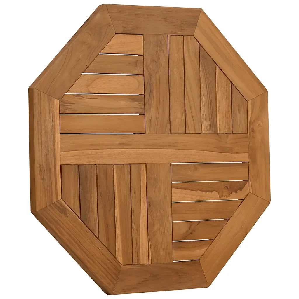Piano per Tavolo 60x60x2,5 cm Ottagonale Legno Massello di Teak 366664
