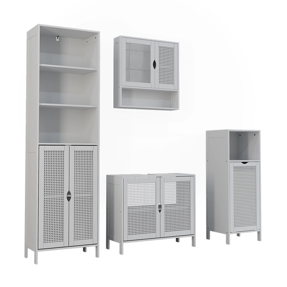 Vicco Set di mobili da bagno Bianco 4 parti