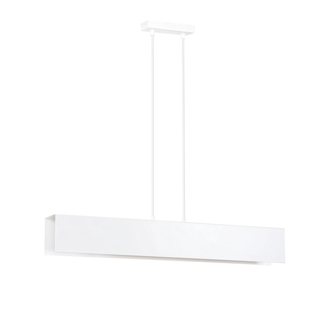 Lampada a sospensione GENTOR in acciaio bianco opaco