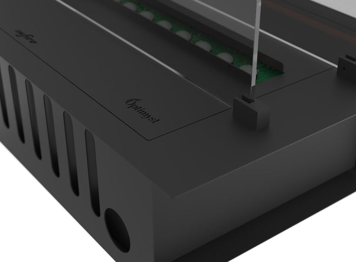 Camino a Vapore Elettrico da Incasso 70x48,5x33 cm Invapo Insert con Ricarica Automatica e LED RGB Nero