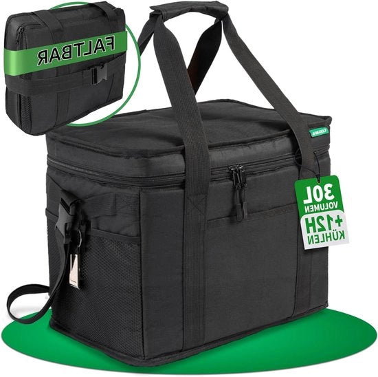 Grossa valigetta con isolamento impermeabile 30 litri - Valigetta pieghevole per shopping e picnic - Borsa ideale per spesa termo isolante borsa picnic