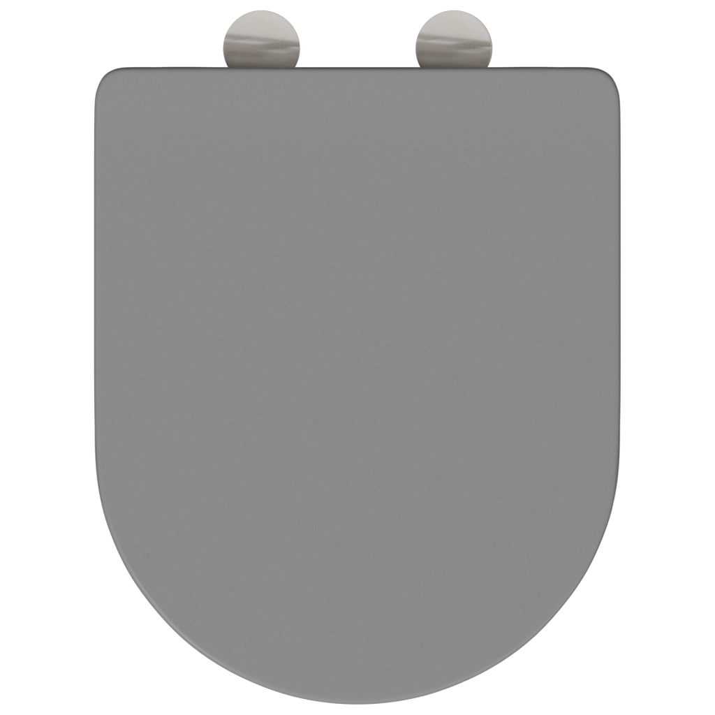 Sedile WC a sgancio rapido  con chiusura morbida in Duroplast Grigio