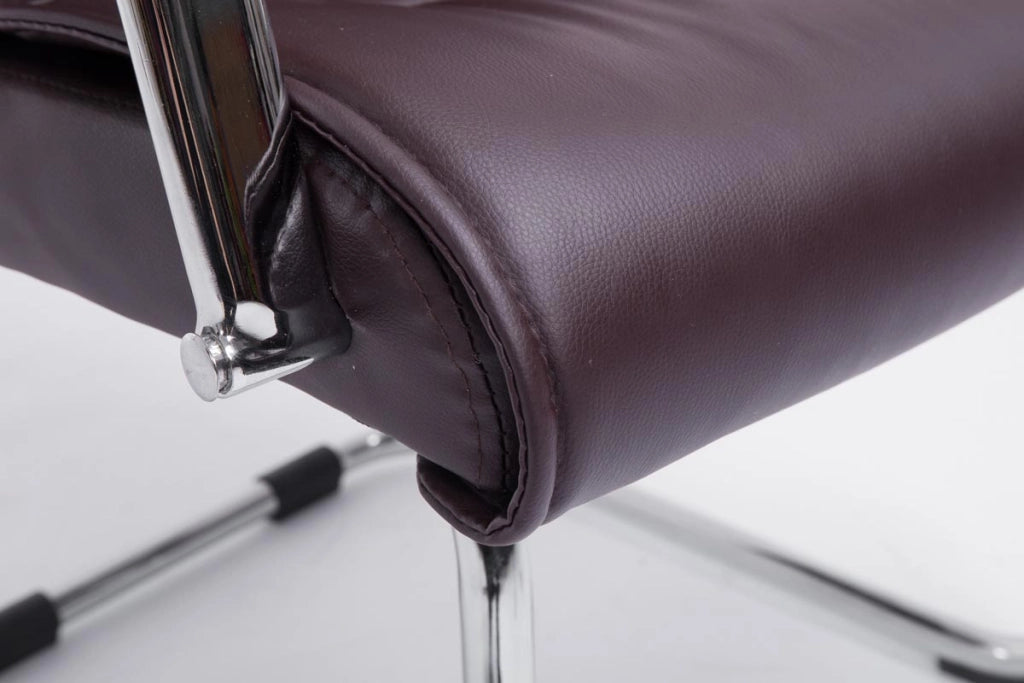 Sedia Sievert in similpelle marrone