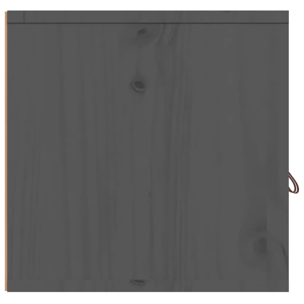 Pensili 2 pz Grigi 80x30x30 cm in Legno Massello di Pino 818390