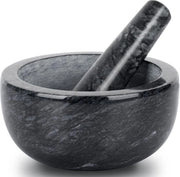 Vijzel con Stampatore - Per Mescolare Erbe - Per Spezie - Accessori Cucina - Marmo Grigio