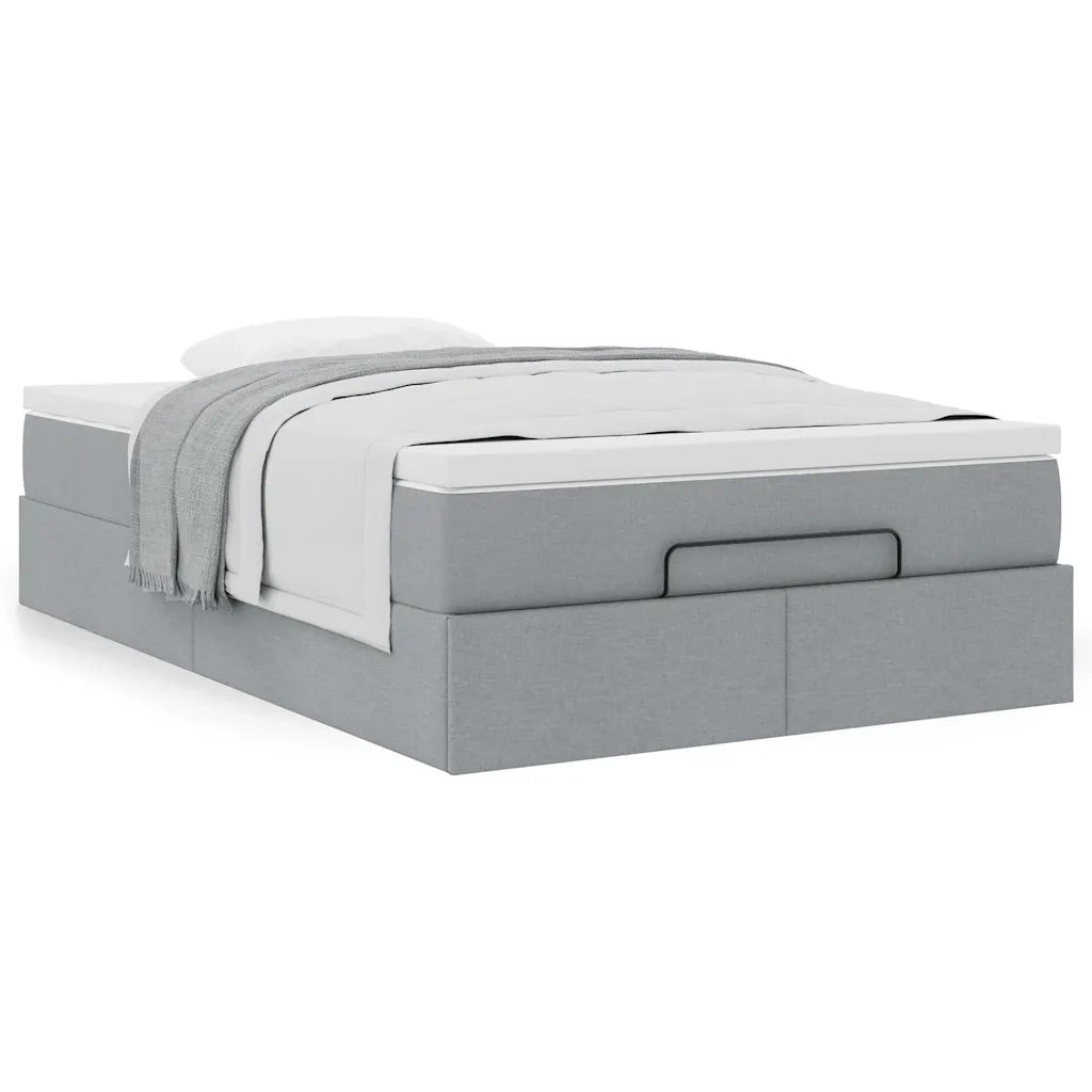 Struttura Letto Pouf con Materasso 120x190 cm in Tessuto 3311092