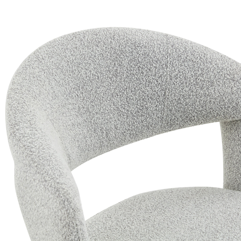 SEDIA Girevole 360° Set da 2 pezzi 81,5 cm Tessuto grigio chiaro e legno di noce
