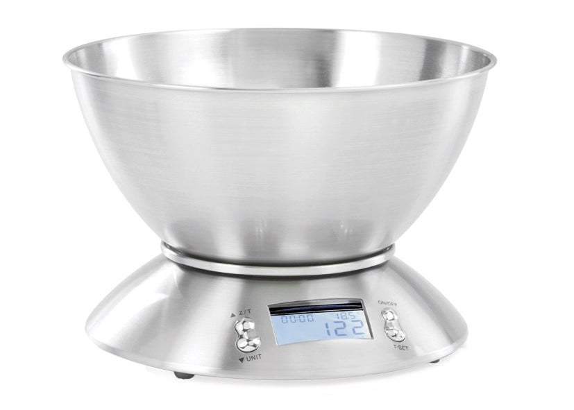 Bilancia da cucina digitale in acciaio inossidabile 5 kg div. 1g eva