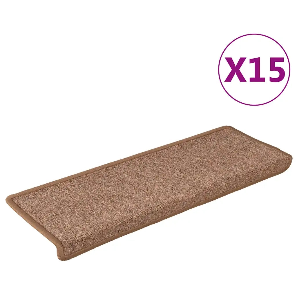 Tappetini per Scale 15 pz 65x25 cm Marroni cod mxl 77818