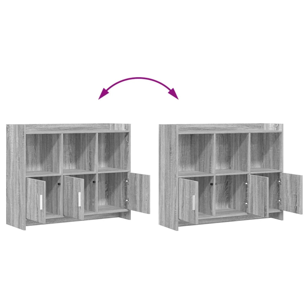 Credenza Sonoma grigio 98,5 x 33 x 80 cm Legno ingegnerizzato 8011144