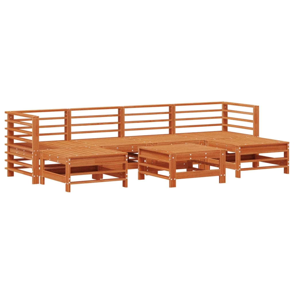 Set Lounge da Giardino 7 pcs Marrone Cerato