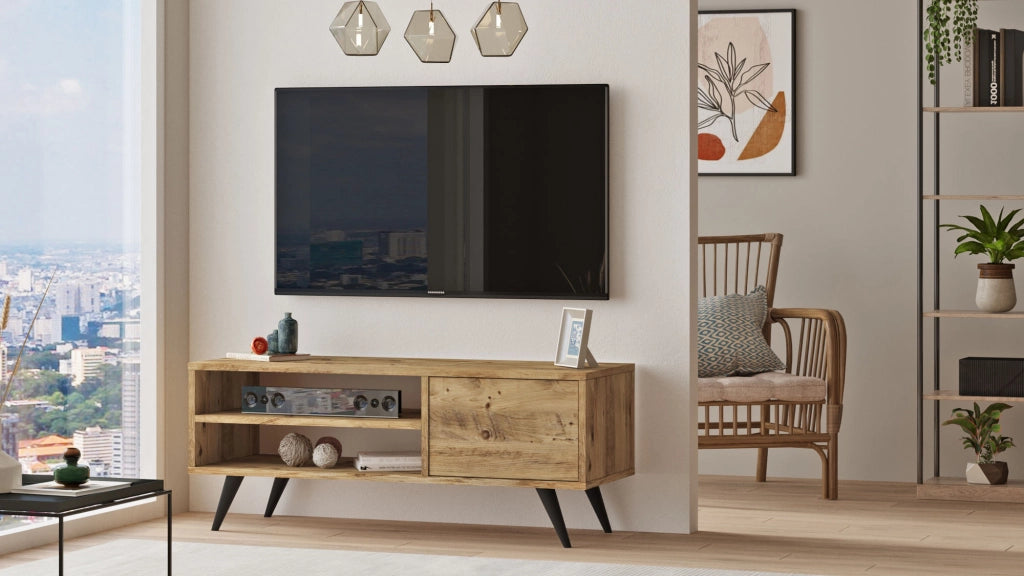 Porta TV in legno "Imo" - 110 x 40 x 44 cm - Marrone