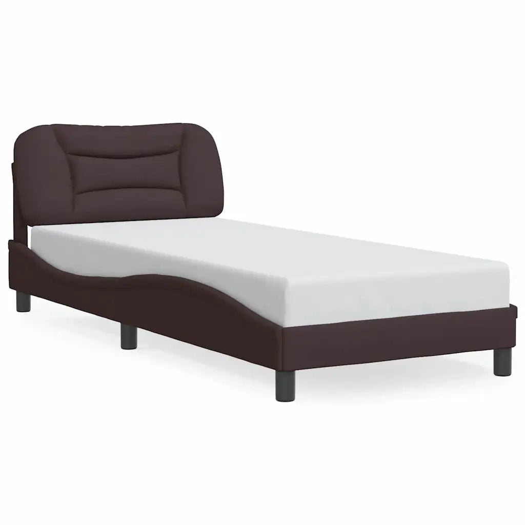 Giroletto senza Materasso Hvar Marrone Scuro 90x190 cm Tessuto 3207740