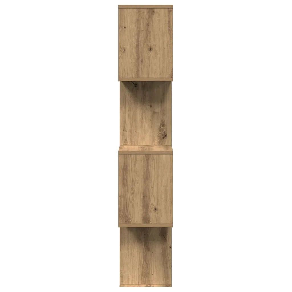 Libreria 4 Ripiani Rovere Artigianale 70x24x129 cm Truciolato 858110