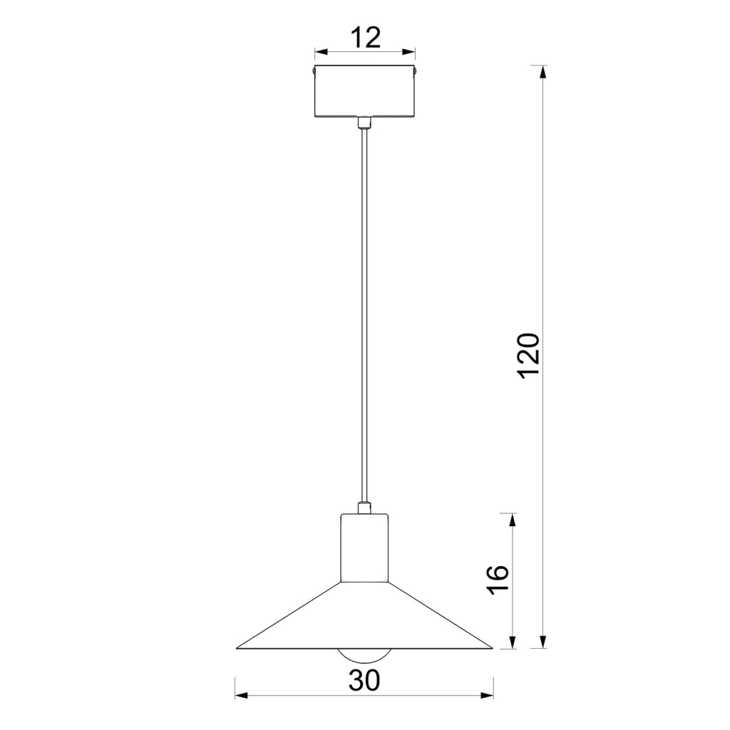 Lampada a sospensione Nox beige cono 1xE27 30 cm Luminex