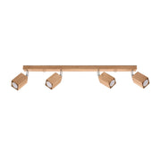 Plafoniera BAMBU Pure Lume rovere scuro cromo 4xGU10