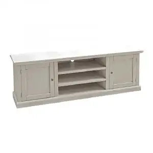 Mobile Porta tv Shabby chic bianco anticato 3 vani a giorno