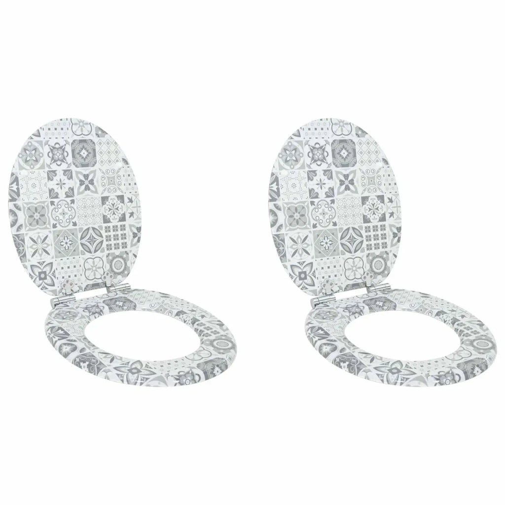 Sedile per toilette con chiusura morbida 2 pcs 44 x 38 cm 3414540