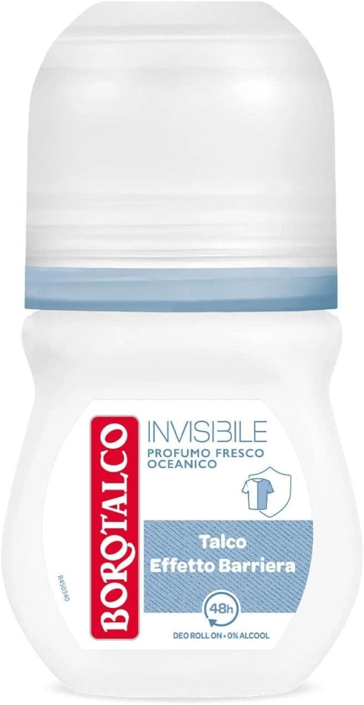 BOROTALCO ROLL- ON 50 ML FORMULA SENZA ALCOOL EFFICACIA FRESCA 48H EFFETTO BARRIERA