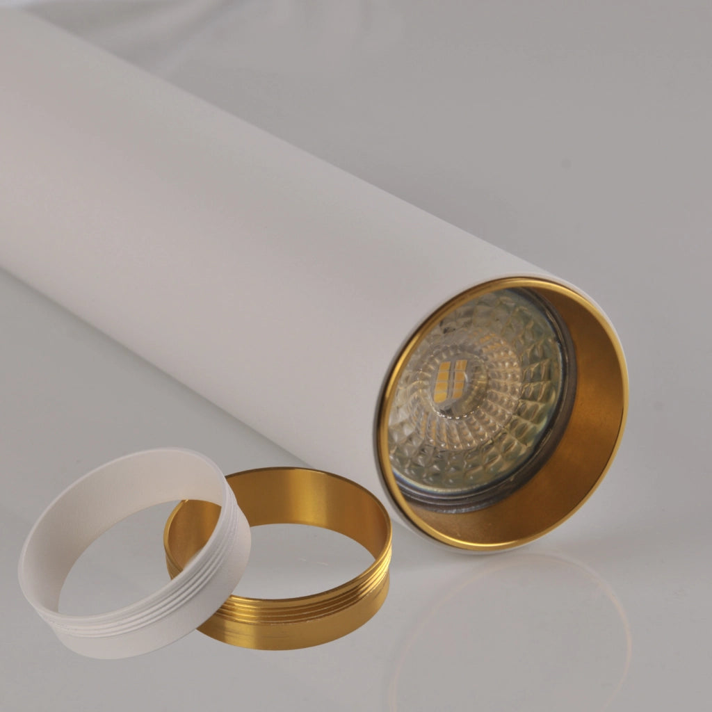 Kit binario 1m 3 pendenti GU10 bianco oro Maribel Polux