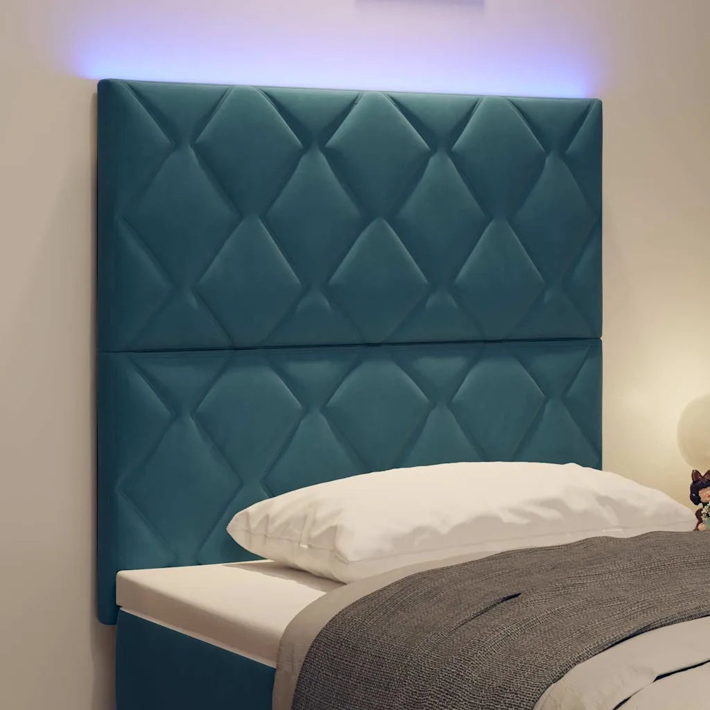 Testiera LED Blu Scuro 90 cm Velluto 3338499