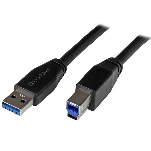 Startech.com cavo usb 3.0 attivo usb-a a usb-b - usb 3.1 gen 1 (5 gbps) da 5m - USB3SAB5M