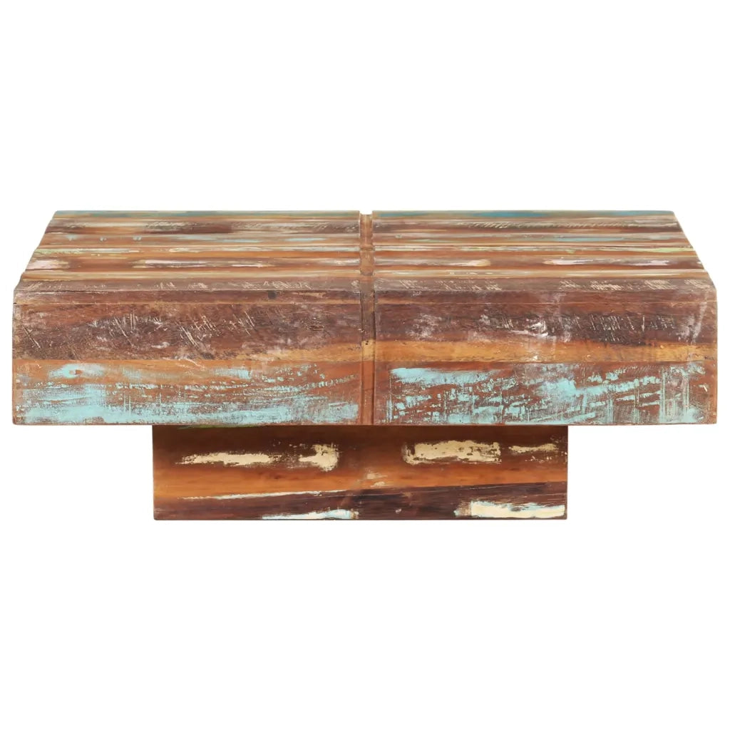 Tavolino da Salotto 80x80x28 cm in Legno Massello di Recupero 323594