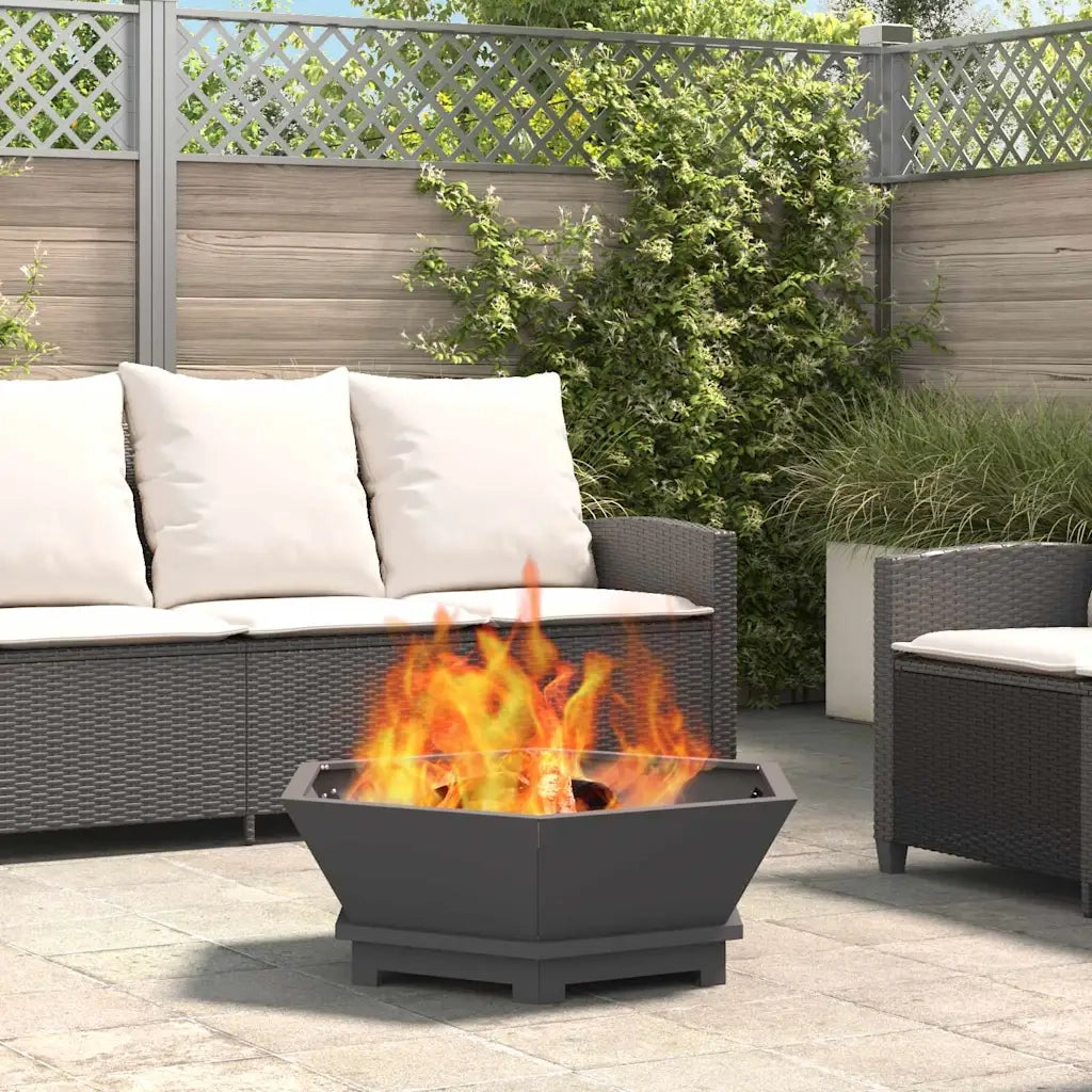 Focolare Nero 75 x 75 x 28 cm Acciaio CFW6833397