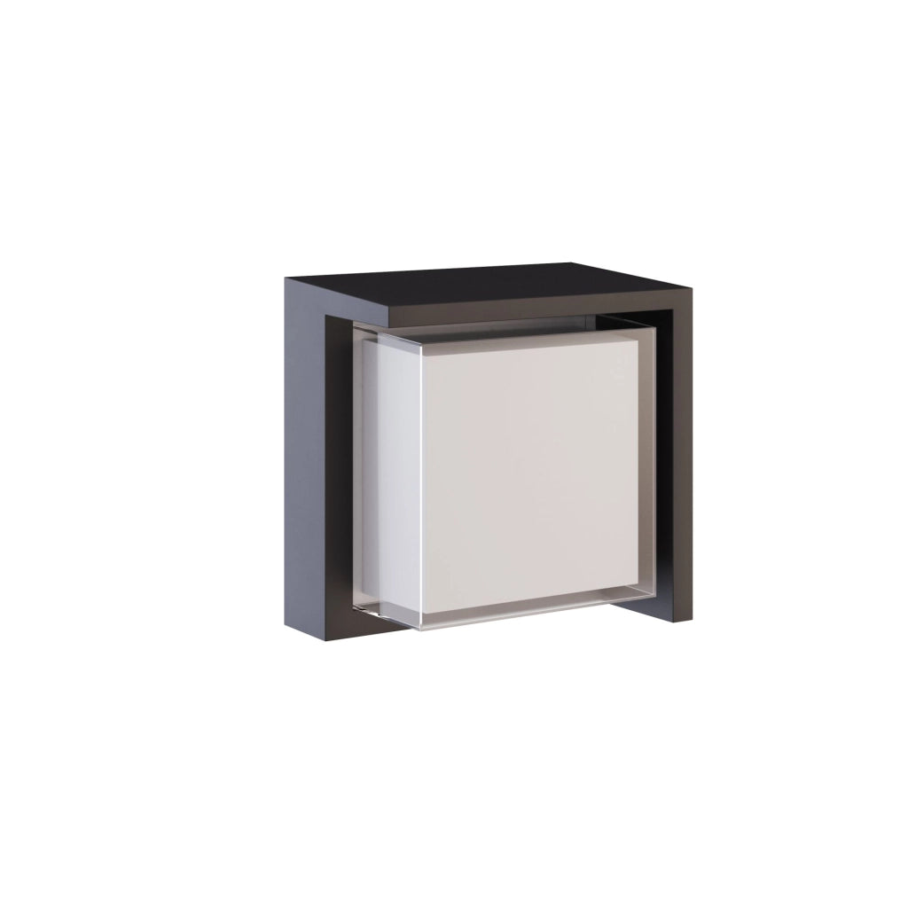 Applique LED da Esterno BLIS Square 15W 180° con Tecnologia Switch Integrata per Selezione Temperatura Colore 2700K 3200K 4000K in Finitura Nero Opaco