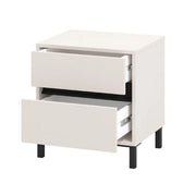 Combatte, Comodino un Ripiano, 48x40x55h cm Bianco