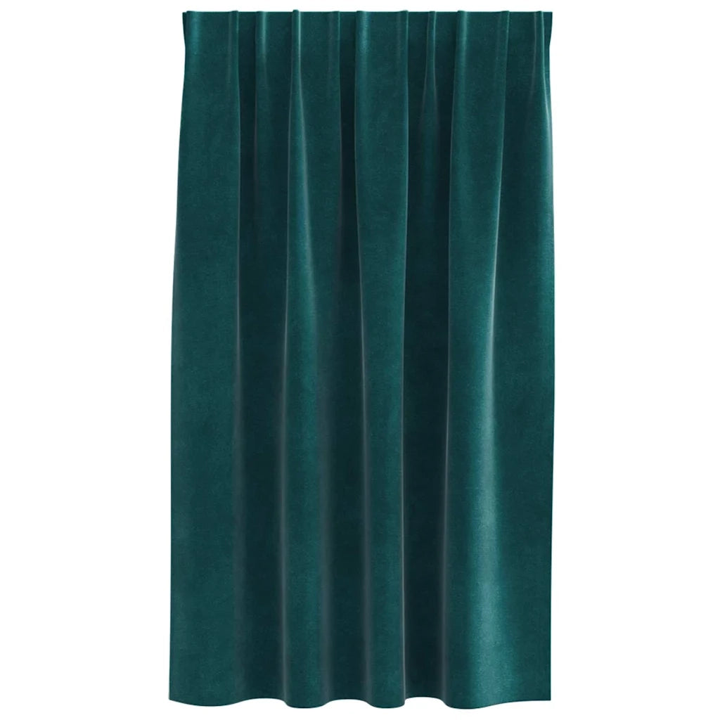 Tende Oscuranti | Tende Blackout 2 pz Verde Scuro 140 x 140 cm Velluto