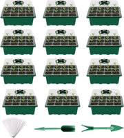 Kit di propagazione per semi - 12 contenitori per germinazione - inclusi ausili domestici - 20 etichette