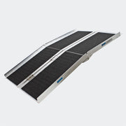 Set di 2 rampe pieghevoli in alluminio per sedie a rotelle 122 x 72 cm massimo 270 kg 3416005