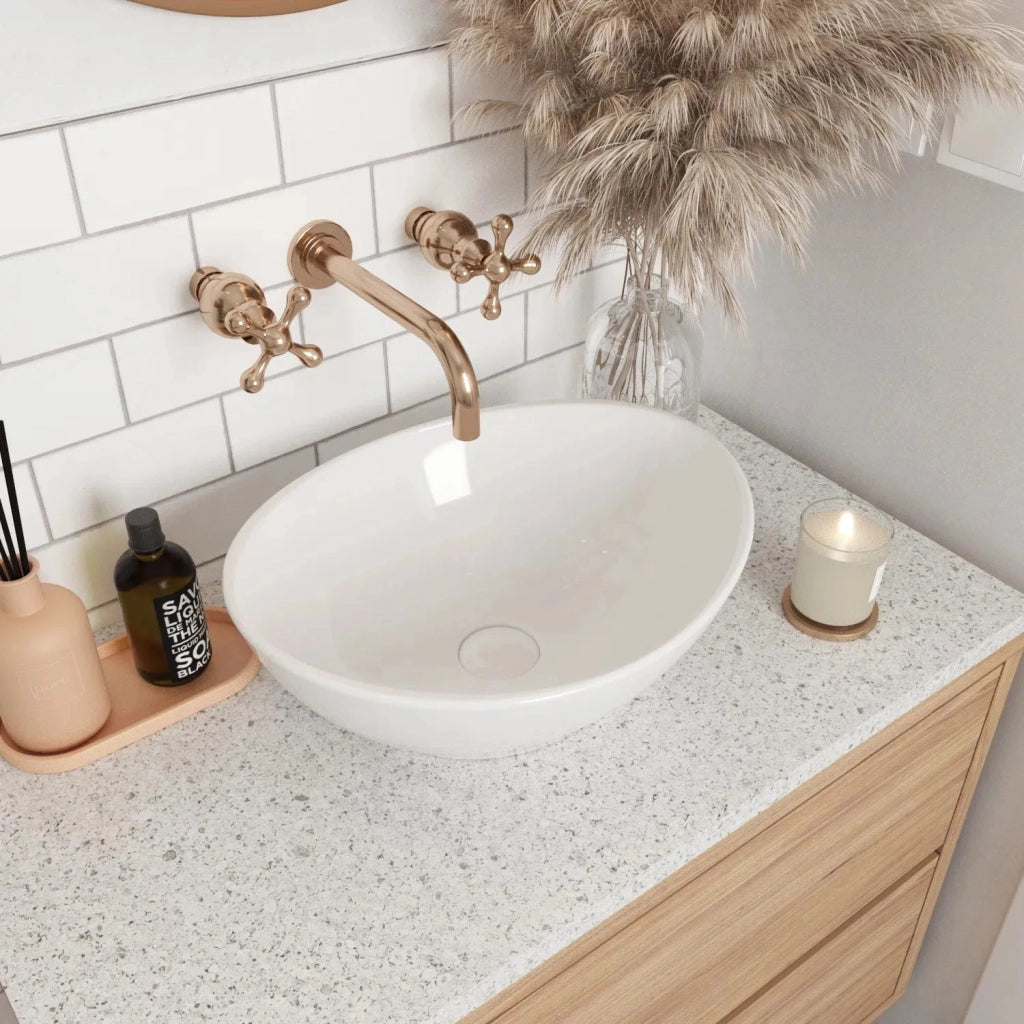 Lavabo Da Appoggio Rea Sofia White