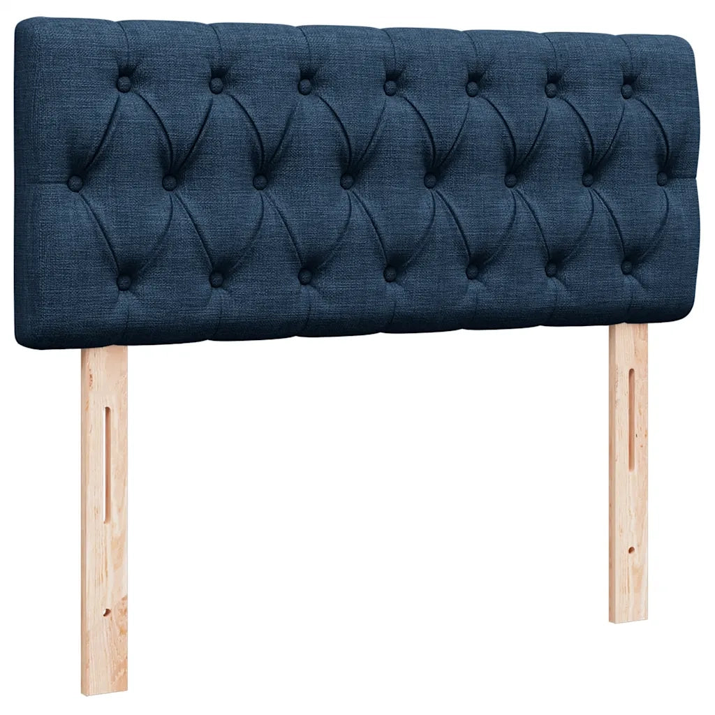 Struttura Letto Pouf con Materasso Blu 120x190 cm in Tessuto 3311531