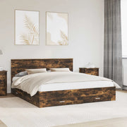 Struttura del letto Rovere fumé 200 x 200 cm Legno multistrato