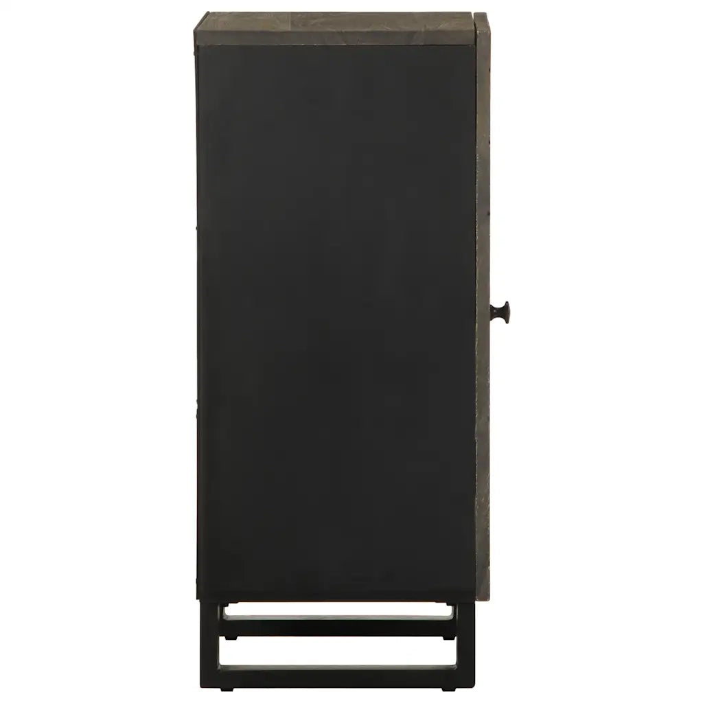 Credenza Nera 40x33x75 cm in Legno Massello di Mango