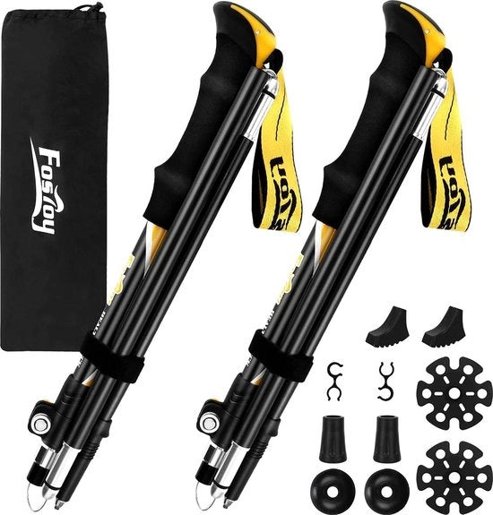 Stecchi da Nordic Walking - Sticchi da passeggio | Leggeri e flessibili, sticchi da passeggio opacaibili con tasca e accessori, qualità premium.