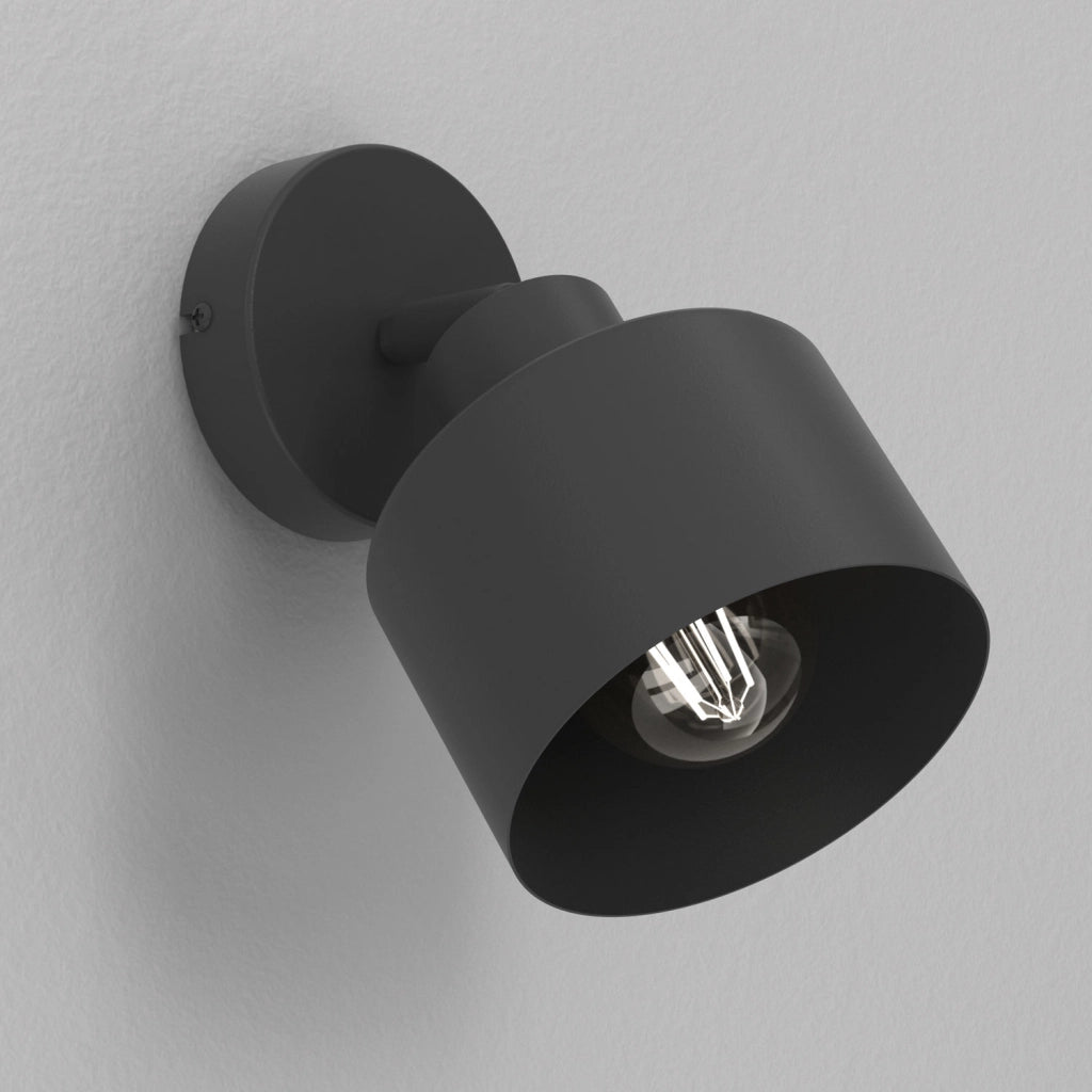Applique Parkla nera orientabile E27 Luminex