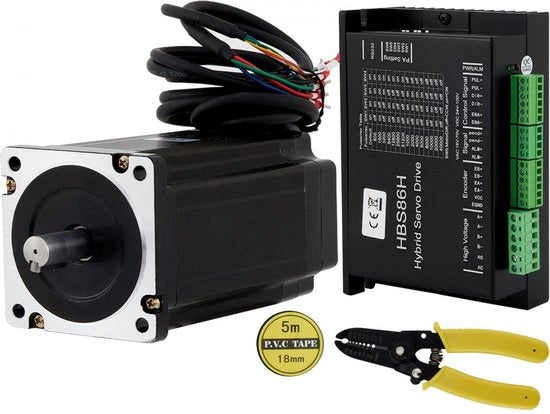 Motore servo NEMA34 con stadio di controllo 12NM per motori a passi con lus chiusa NEMA34