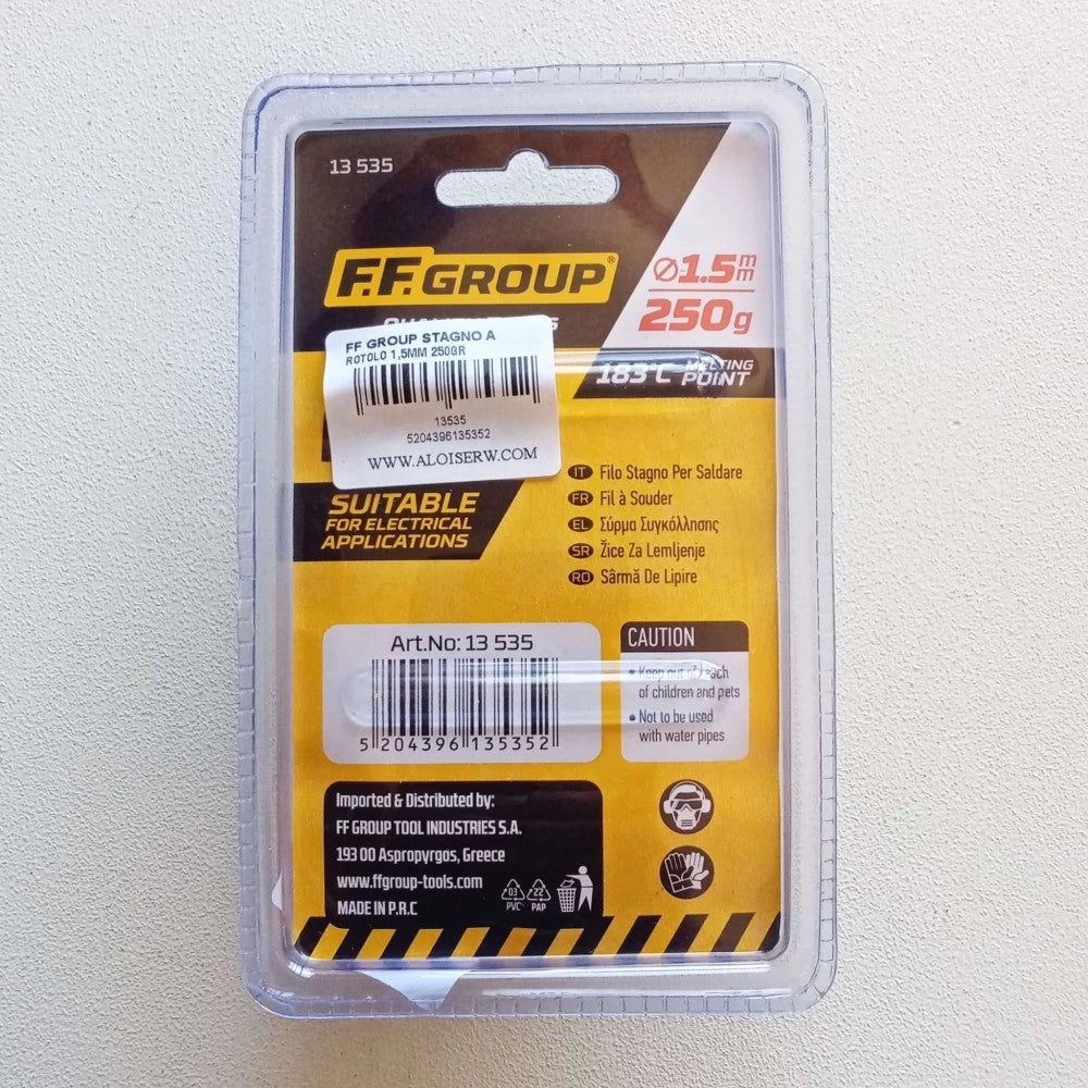 Ff group 1,5mm rocchetto da 250gr filo di stagno per saldare