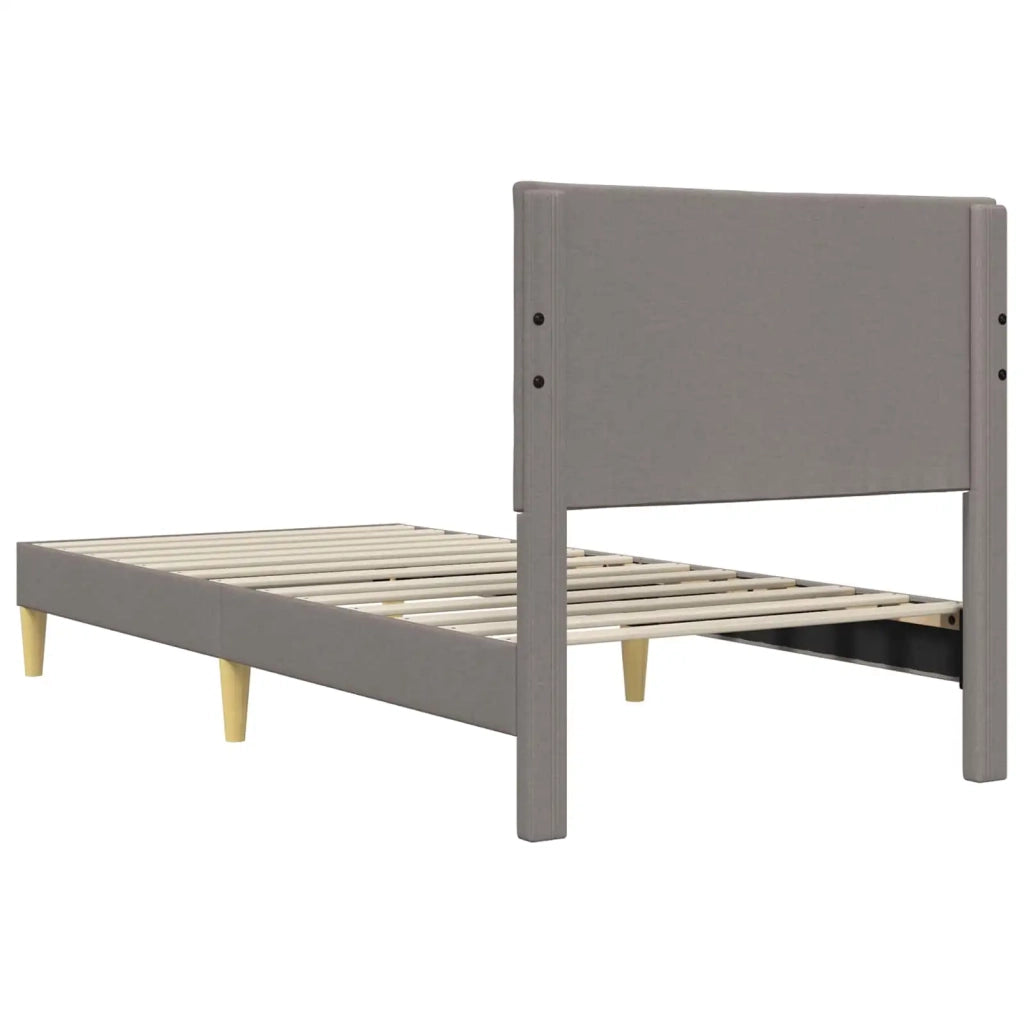 Struttura del letto con testiera Tortora 90 x 200 cm Tessuto 42027562
