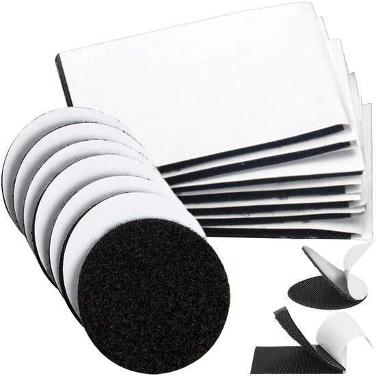 Tape adesivo Velcro - doppio lato - 40 pezzi - ideale per fissaggio - adatto a diverse applicazioni - extra resistente - self-adesivo.