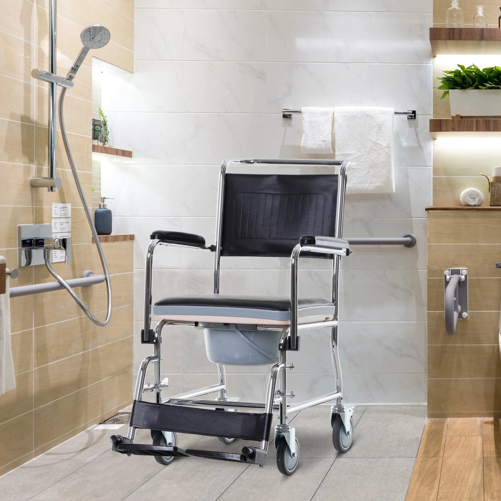 Sedia a Rotelle Impermeabile con WC Rimovibile  Mate