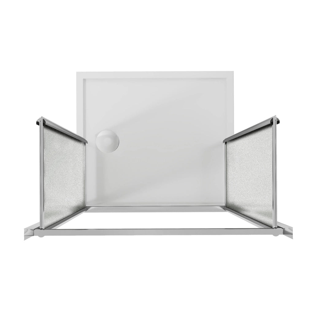 Porta Doccia 70CM H198 Cristallo Stampato C Apertura Saloon con Doppia Anta Battente mod. West