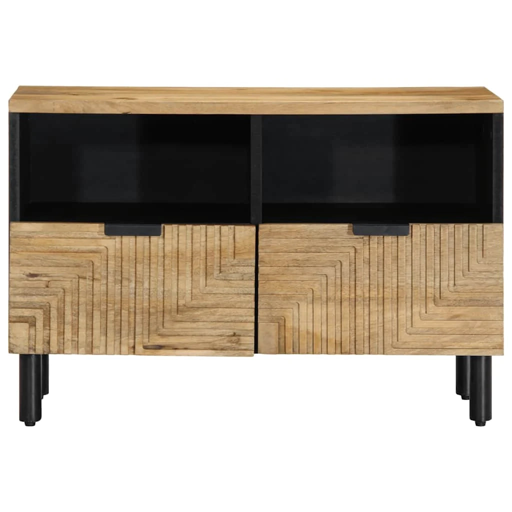 Mobile porta TV moderno con ampio spazio di archiviazione 70 x 33 x 46 cm in legno di mango marrone 02_0057736