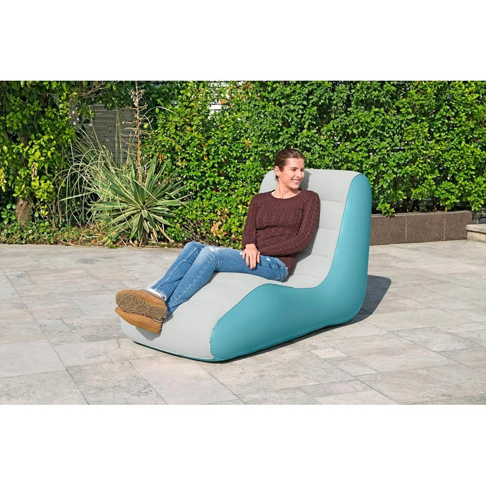 Trade Shop - Poltrona Lunga Leisure Luxe Chaise Longue Gonfiabile Design Ergonomico 133x79x88cm 75127 -