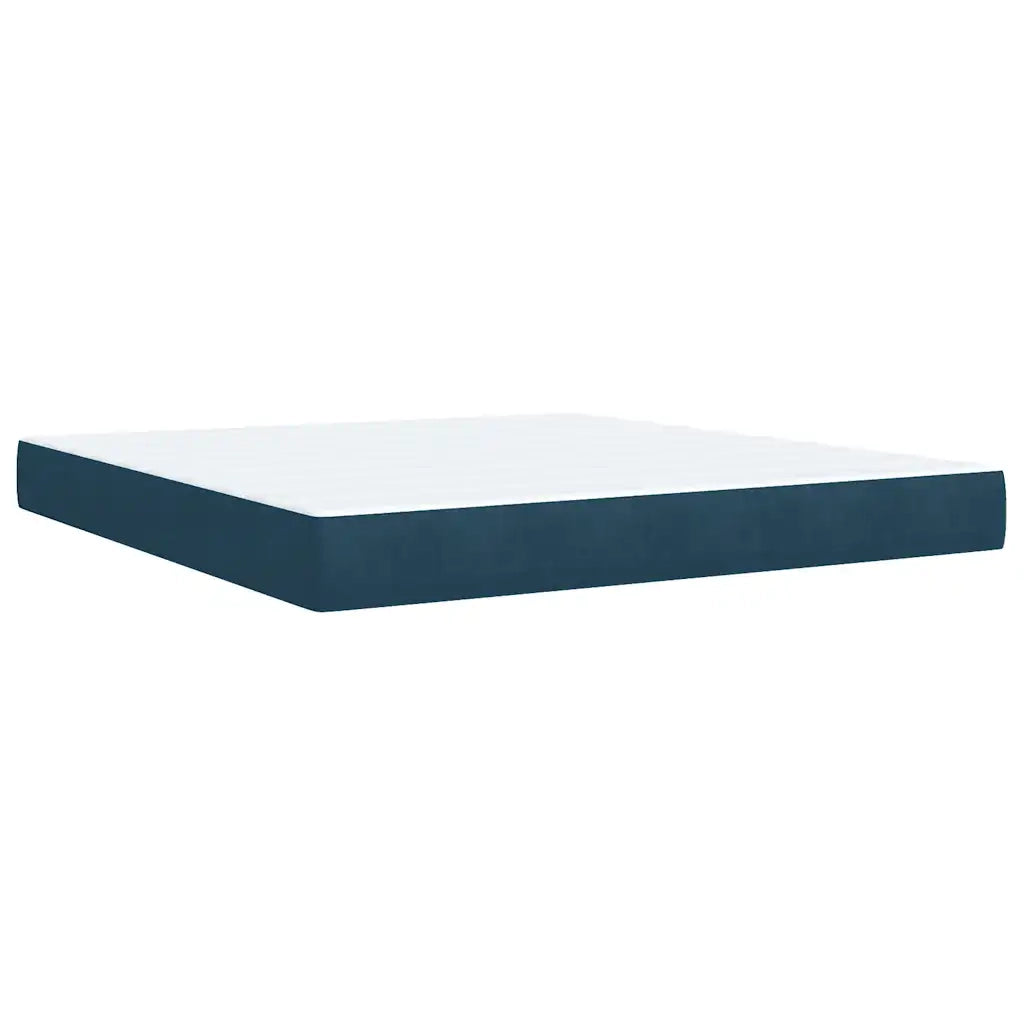 Giroletto a Molle con Materasso Blu 180x200 cm in Velluto 3293276