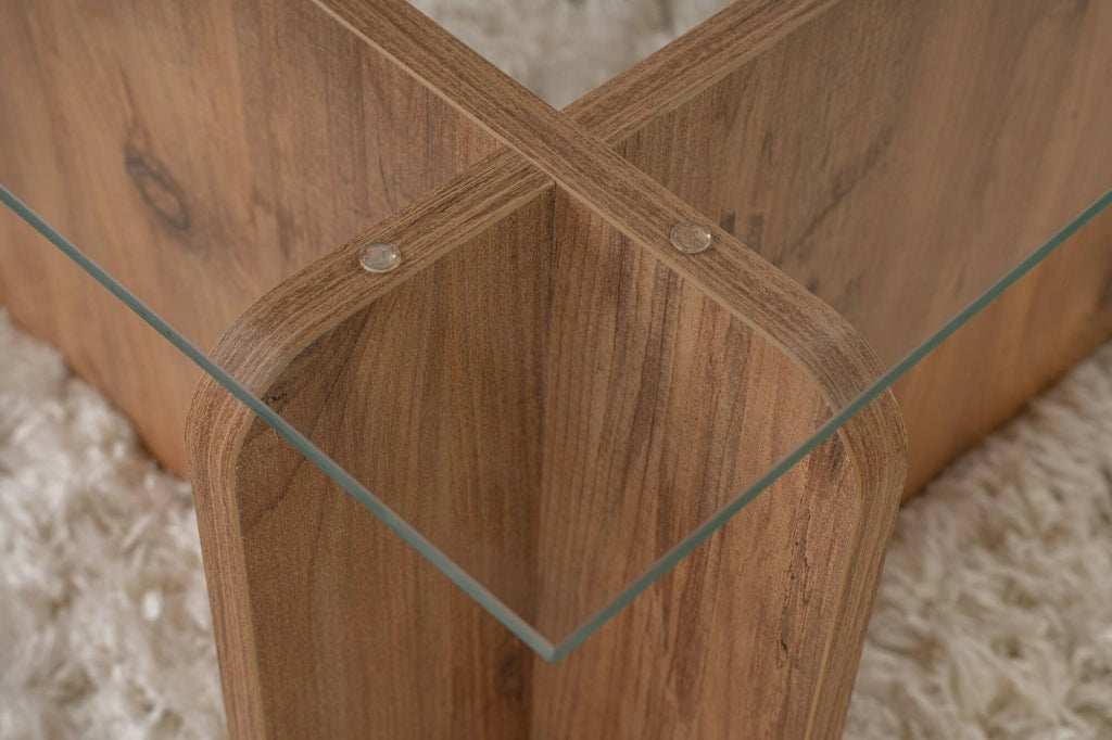 Tavolino da salotto Kallias, Tavolo basso da caffè, Portariviste per divano, Ripiano da soggiorno, 105x65 h30 cm, Pino